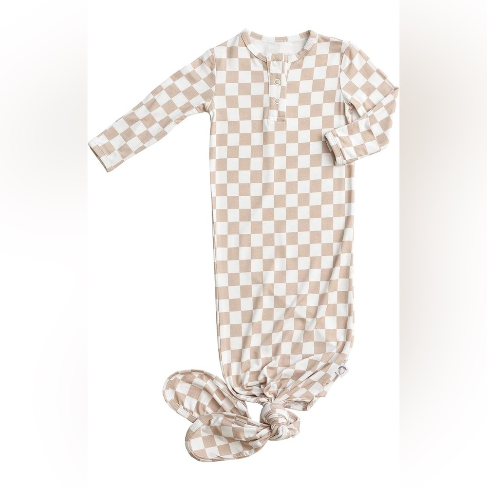 Adorable Checkered Organic Infant Nightgown
